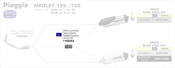 11022KZ-Arrow Einschubkatalysator für 54 mm / Euro 4 Norm