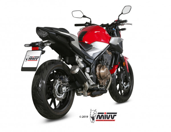 MIVV MK3 Edelstahl schwarz HONDA CB 500 F 19-22