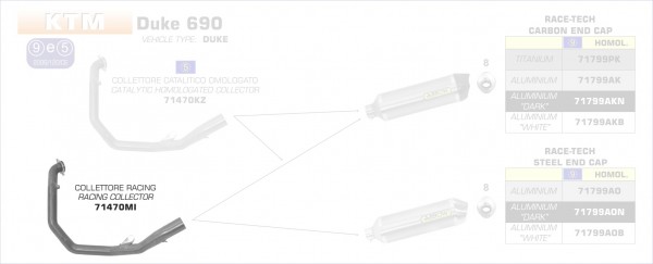 Arrow Racing Krümmer KTM DUKE 690 08-11