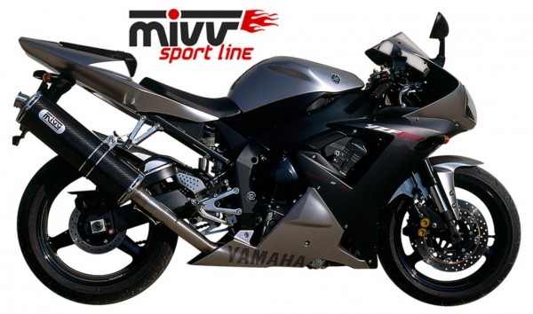 MIVV Oval Edelstahl Hochgelegt Yamaha YZF 1000 R1 02-03