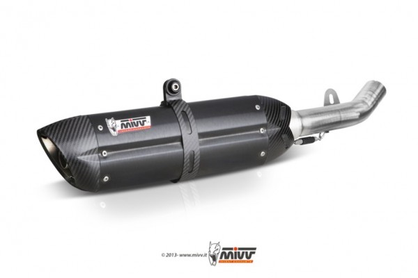 MIVV Suono Edelstahl schwarz Suzuki DL 650 V-Strom 04-06