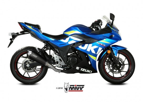 MIVV DELTA RACE Edelstahl Schwarz SUZUKI GSX 250 R 2017 &gt;