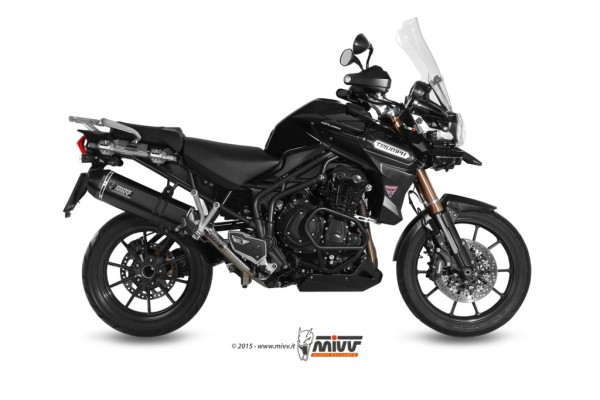 MIVV Speed Edge Edelstahl schwarz Triumph Tiger Explorer 1200 12-15