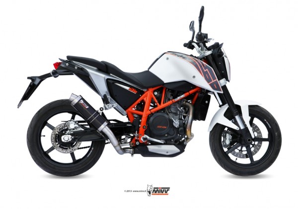 MIVV GP Edelstahl schwarz KTM 690 Duke 12-16