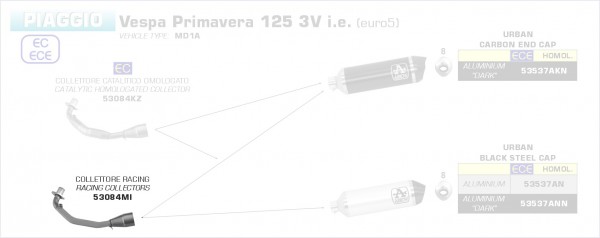 Arrow Krümmer VESPA PRIMAVERA 125 21