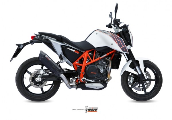 MIVV Suono Edelstahl schwarz KTM 690 Duke 12-16